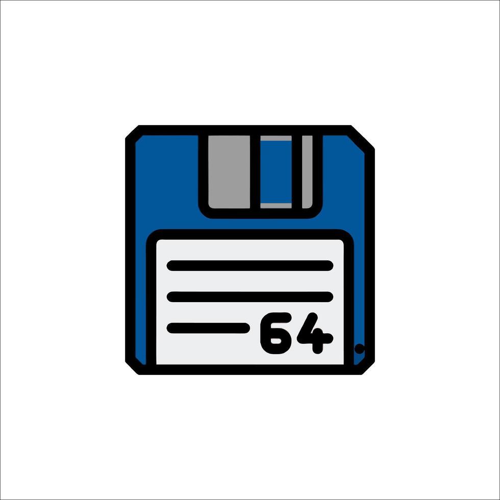 A floppy disk icon on a white background vector