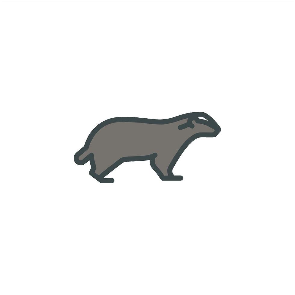 A gray bear icon on a white background vector