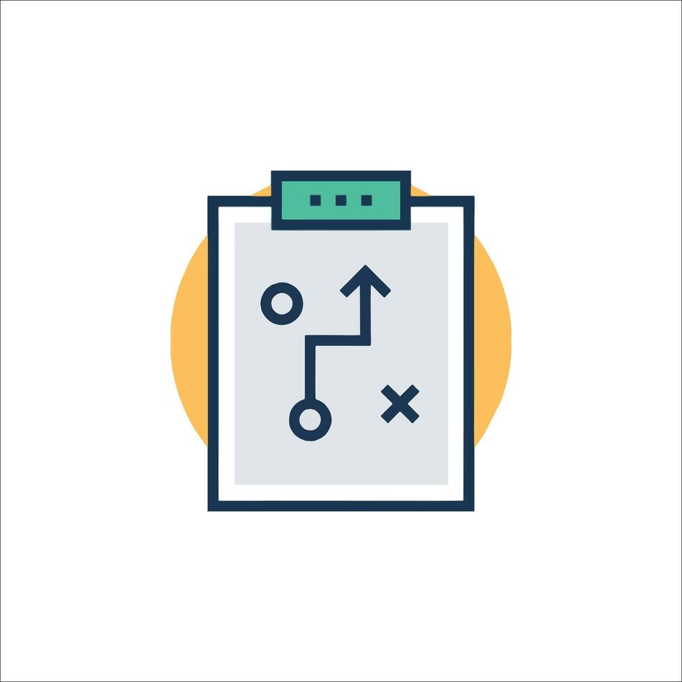 A clipboard with an arrow pointing to it vector