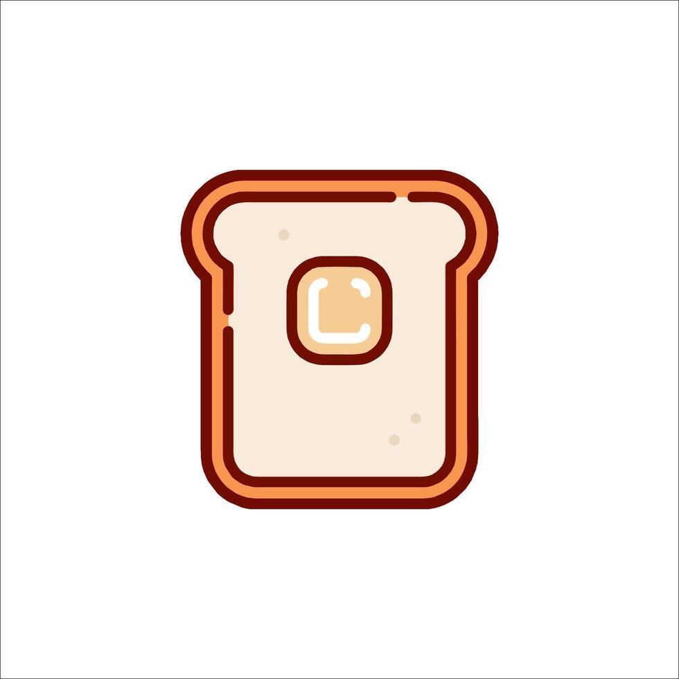 A slice of toast with the letter c on it vector