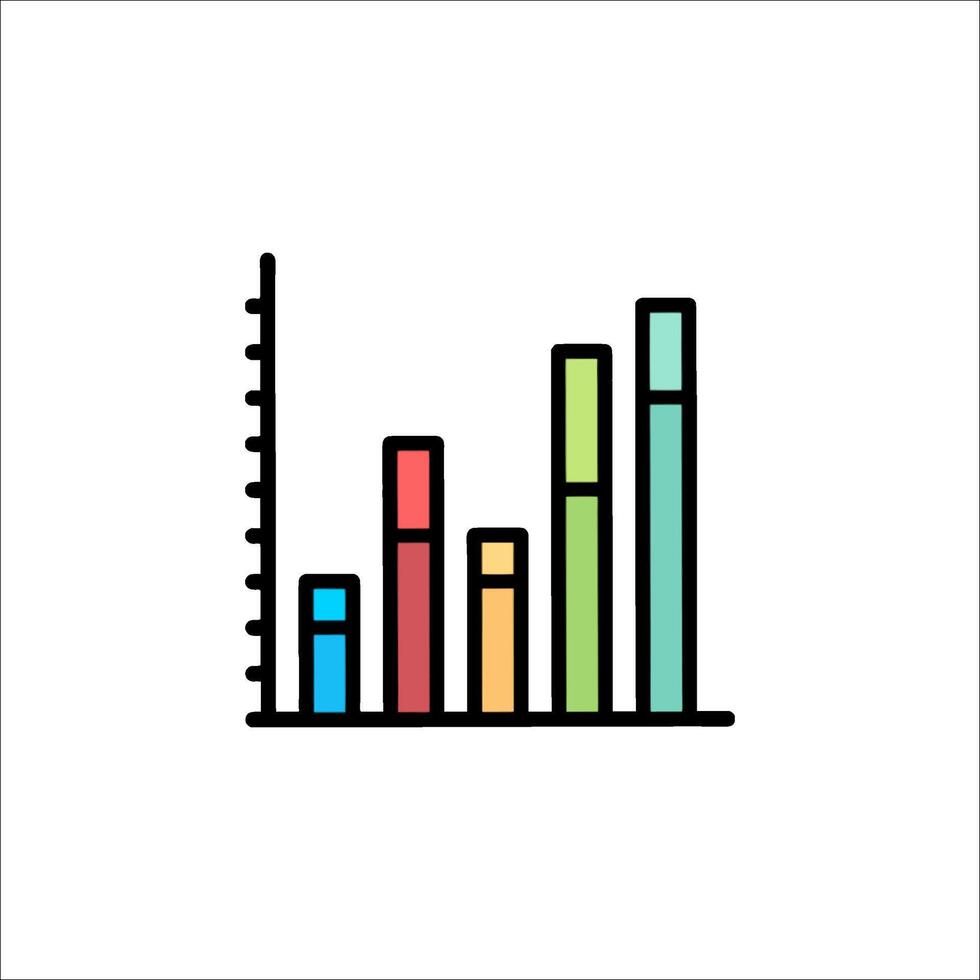 Bar graph icon illustration vector