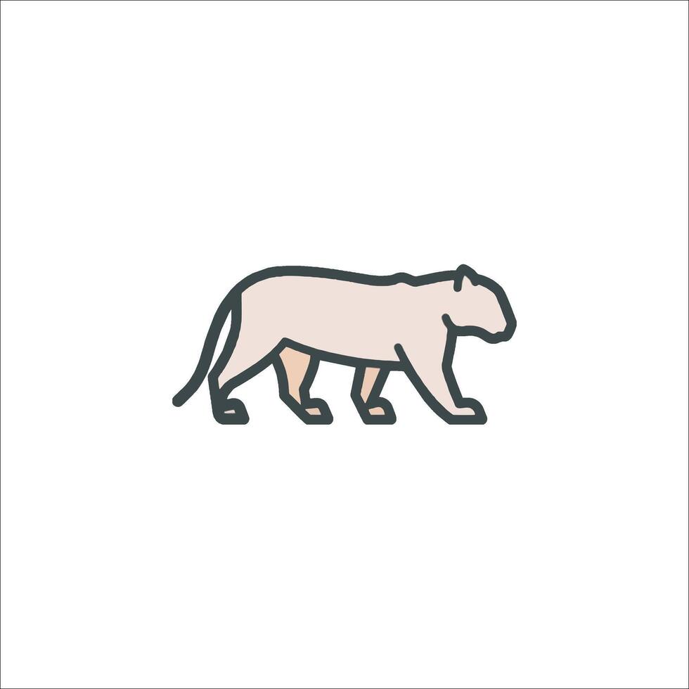 A line drawing of a panther on a white background vector