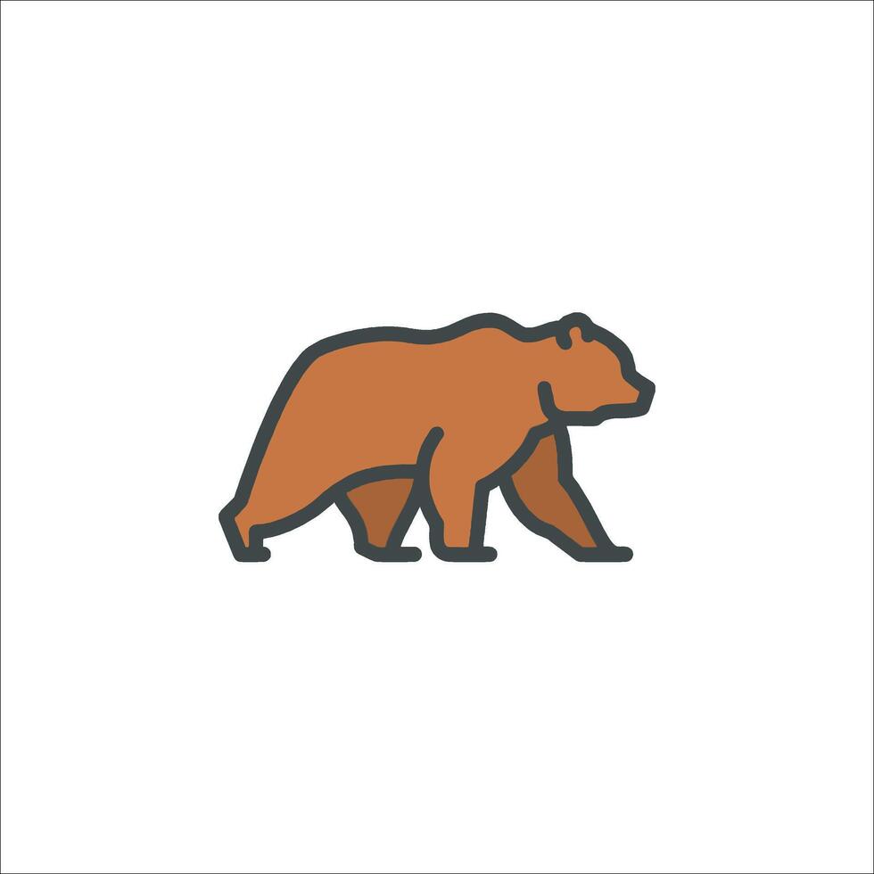 A bear icon on a white background vector