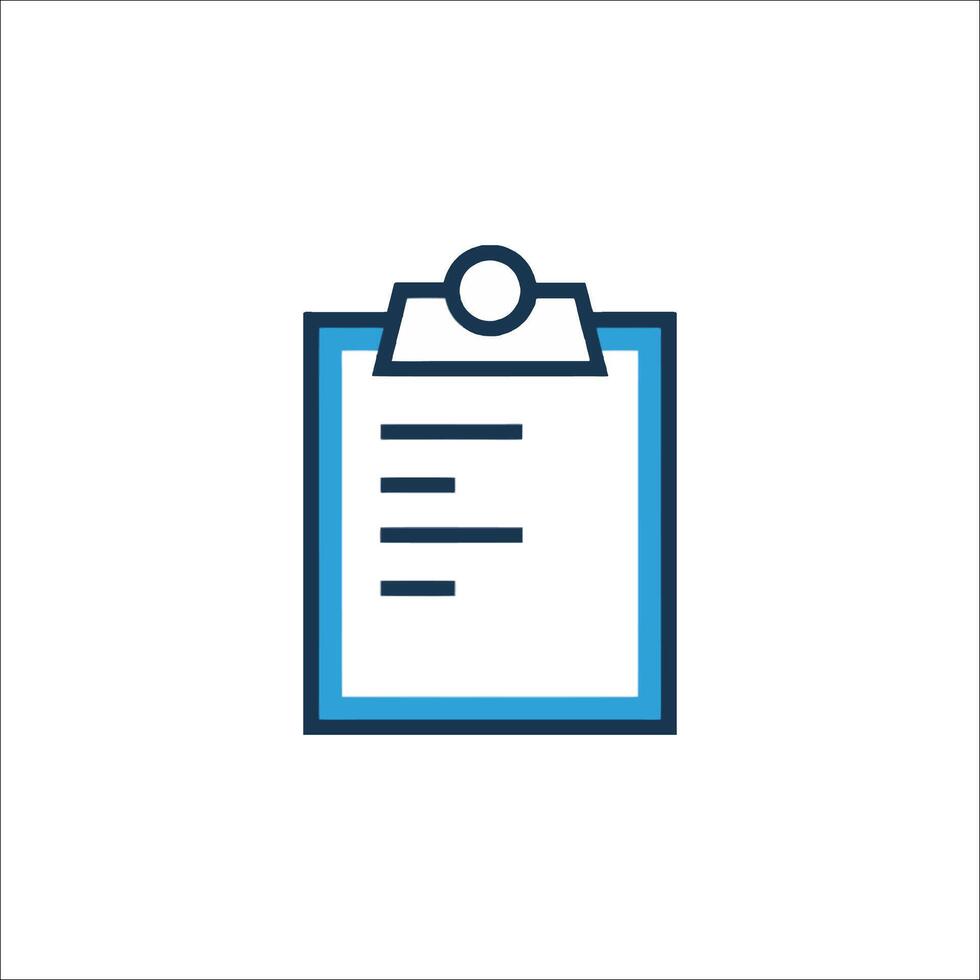A clipboard icon on a white background vector