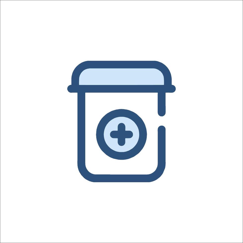 A jar with a cross on it, icon vector