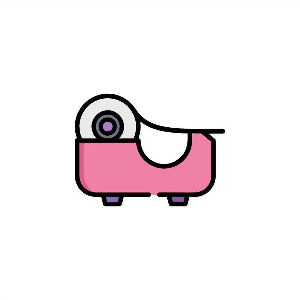 A pink tape dispenser icon on a white background vector