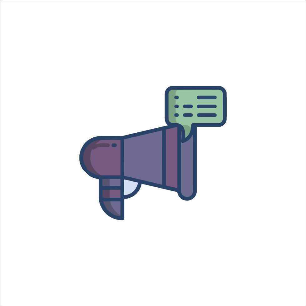 A megaphone with a speech bubble icon vector