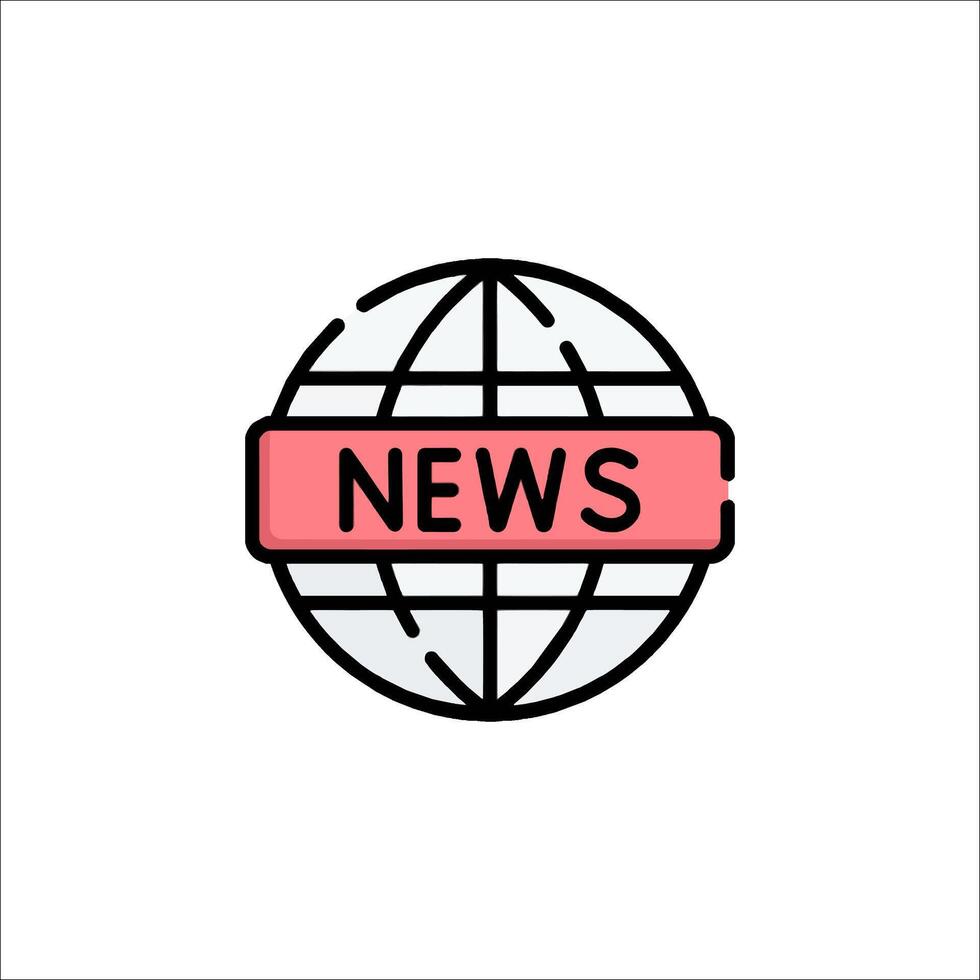 News globe icon illustration vector
