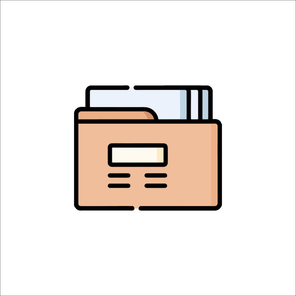 A folder icon on a white background vector
