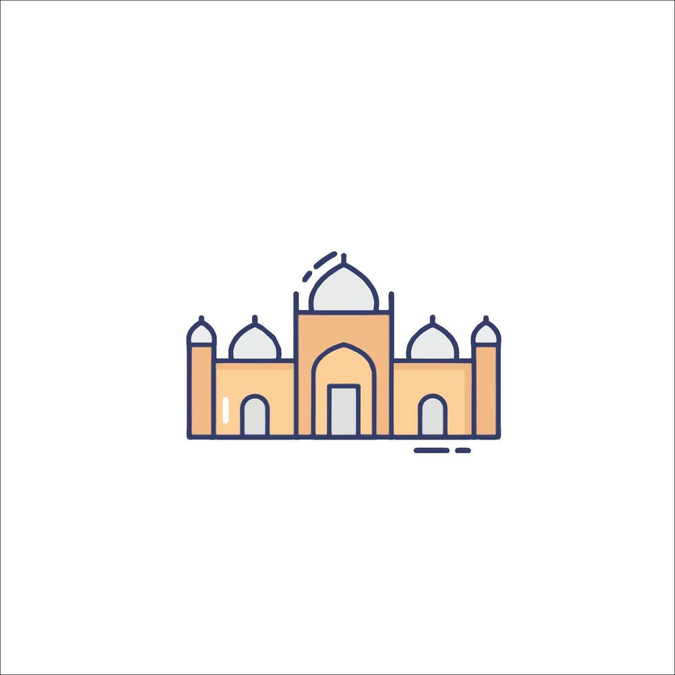 A mosque icon in a line style vector