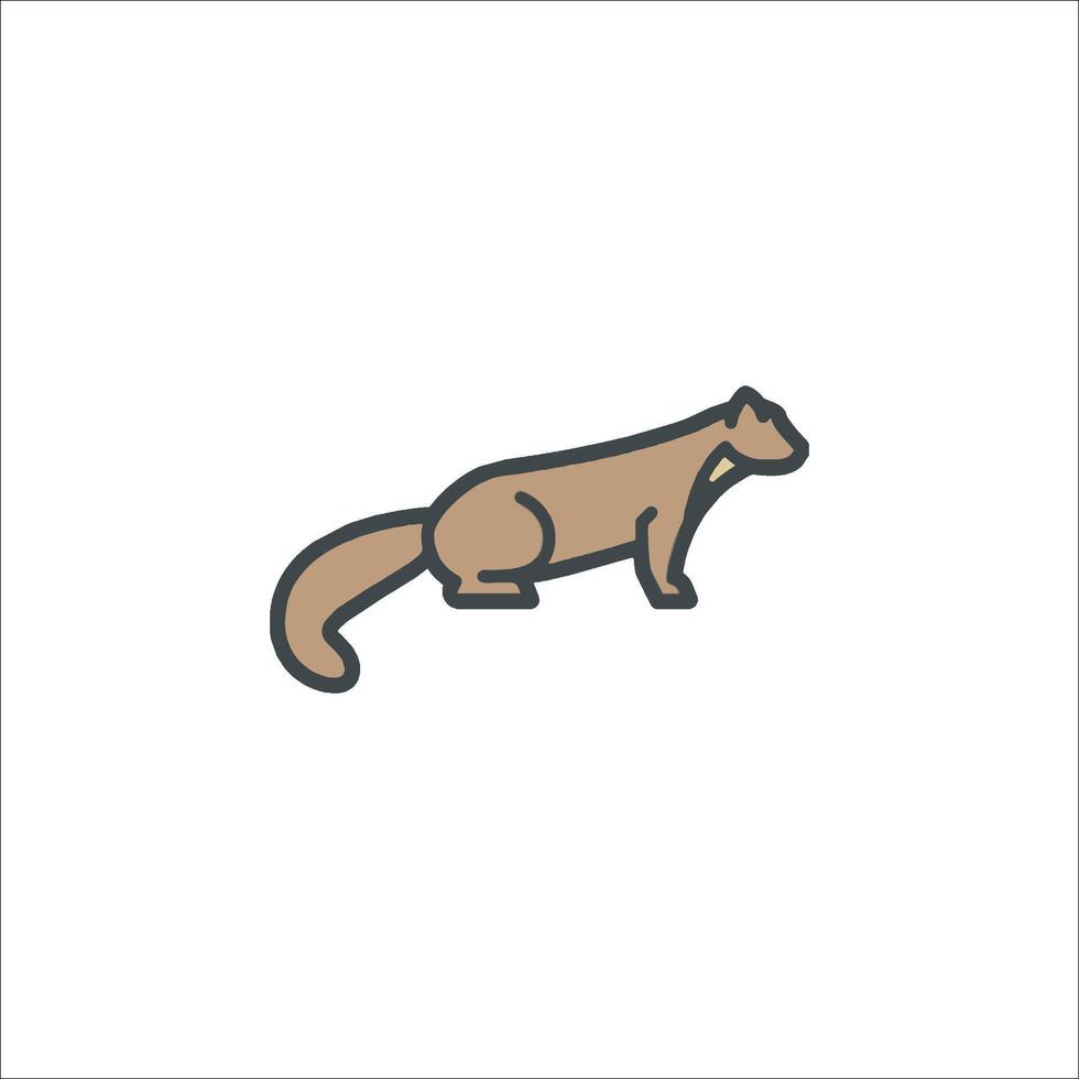A line drawing of a beaver vector