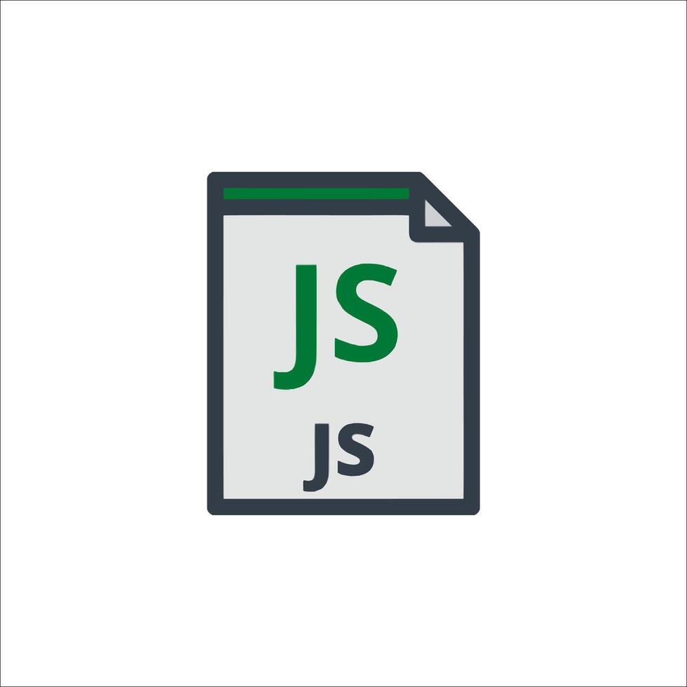 A file icon with the word js on it vector