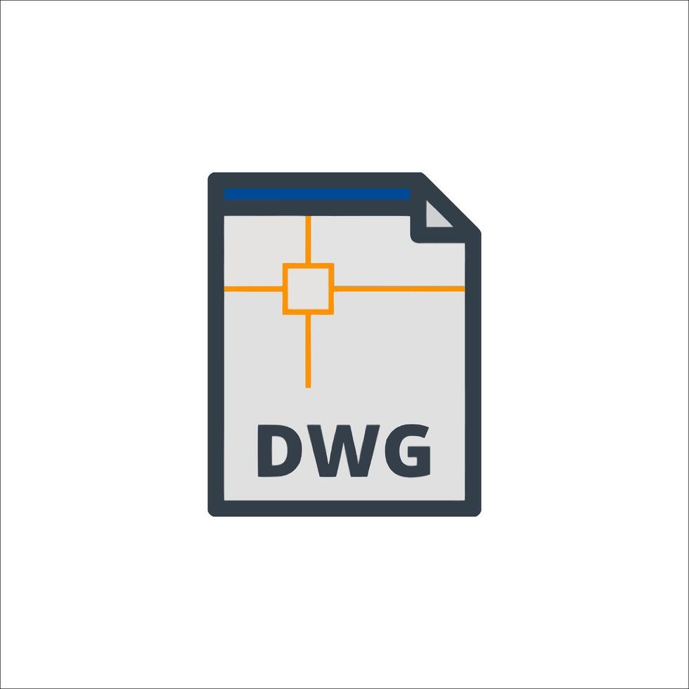 A file with the word dwg on it vector