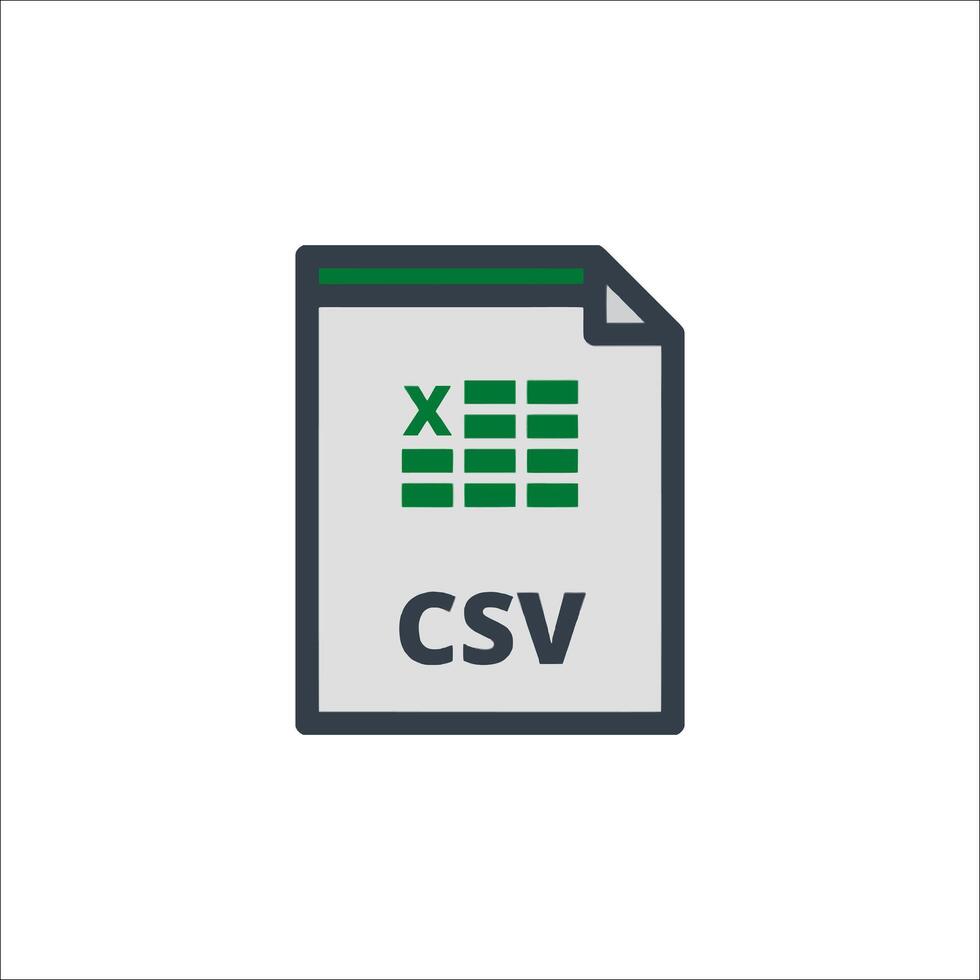 A file with the word csv on it vector