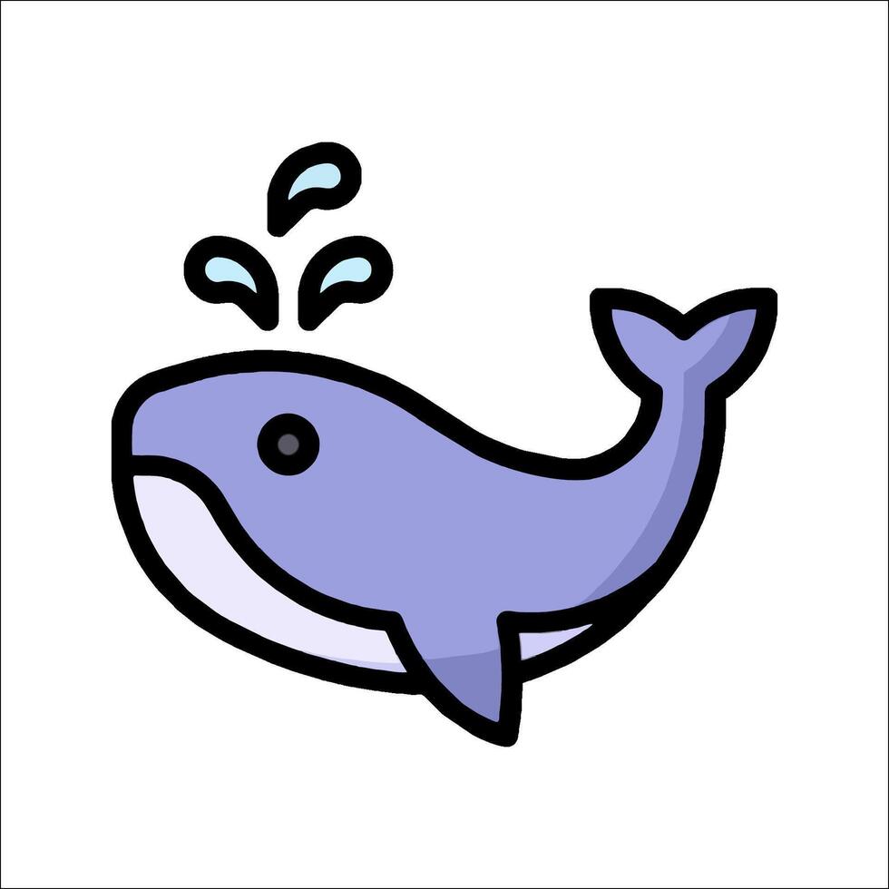 A whale with water coming out of its mouth vector