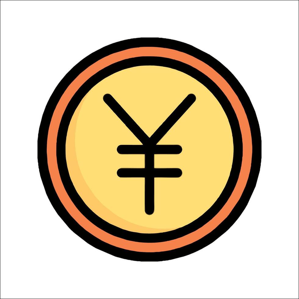 Yuan symbol currency icon illustration vector