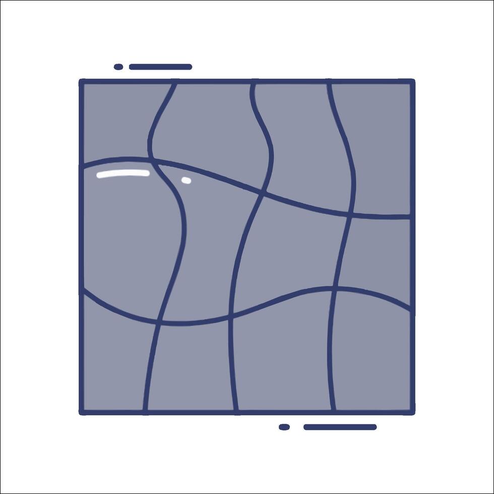 A square with a line on it vector