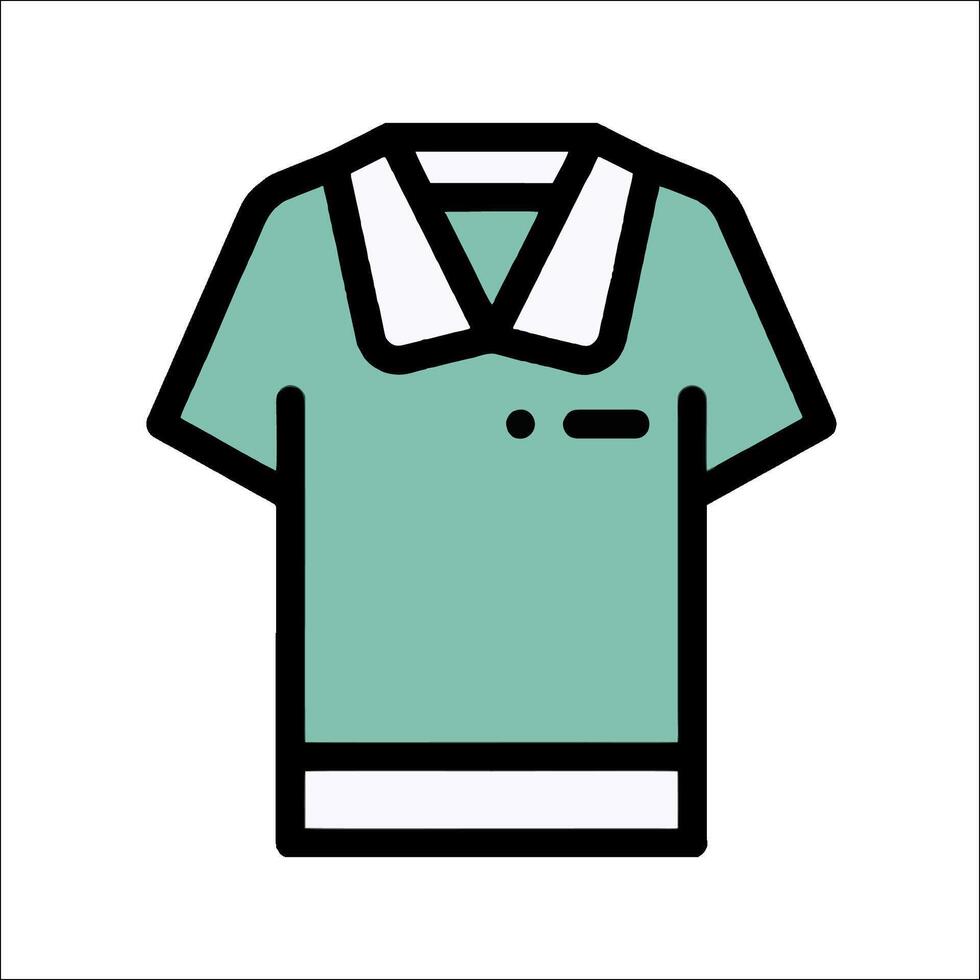 A green polo shirt with a collar vector