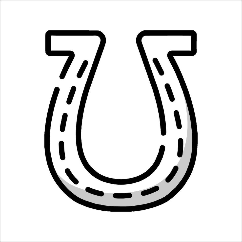 A horseshoe icon on a white background vector
