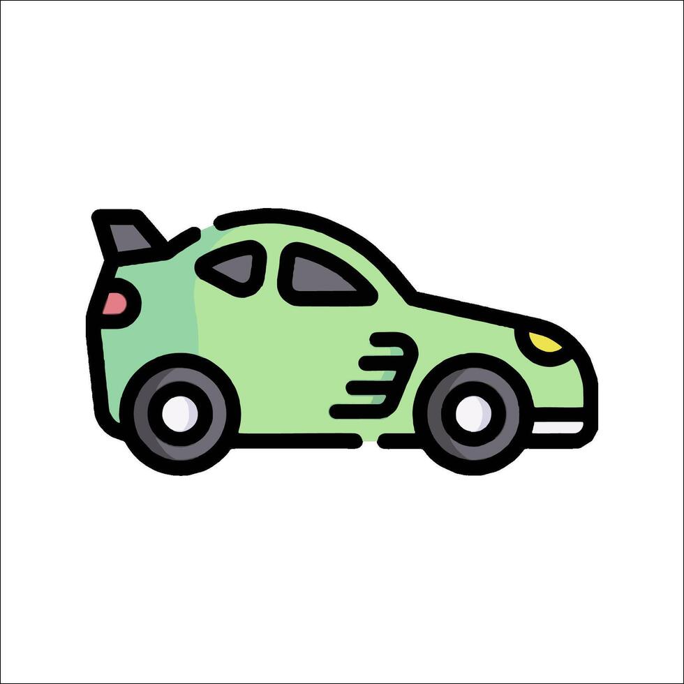 A green car icon on a white background vector