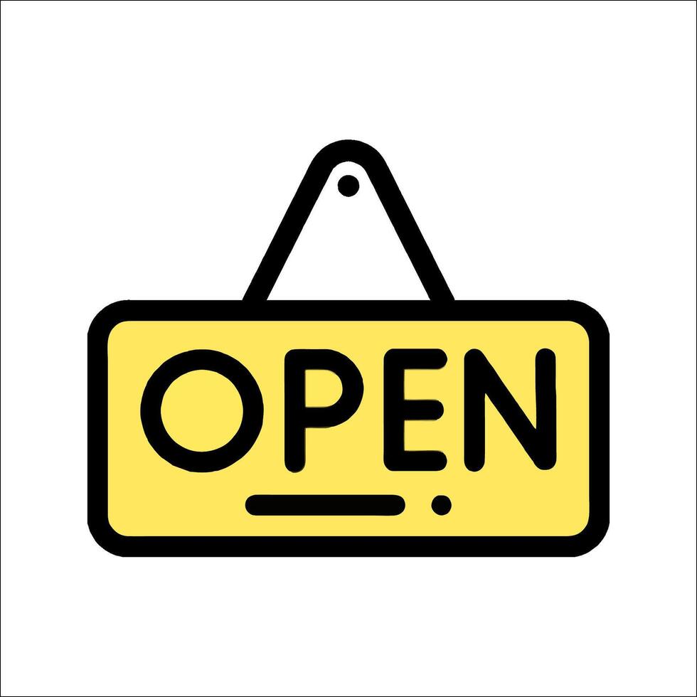 Open sign illustration vector