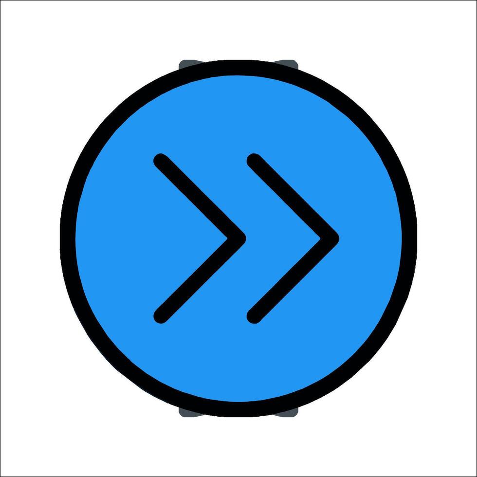 A blue arrow pointing in a circle vector