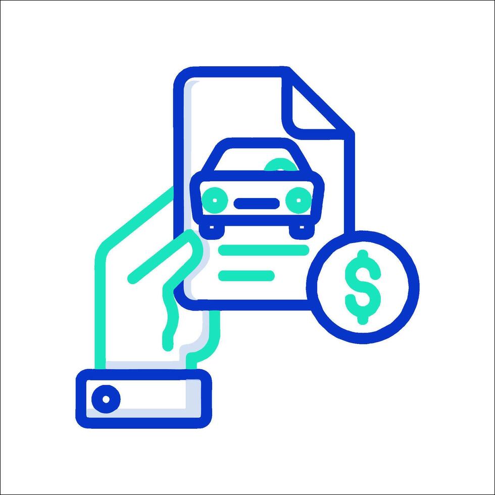Car loan icon vector
