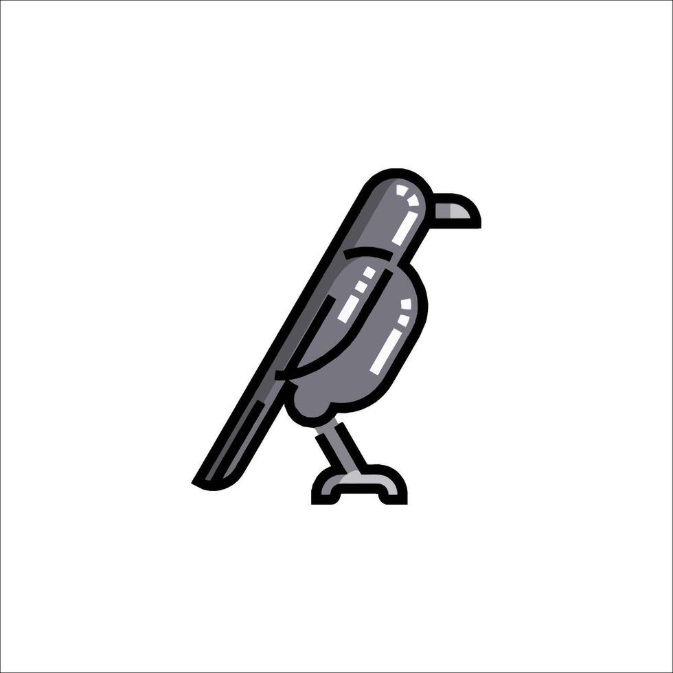 A black and white bird icon on a white background vector