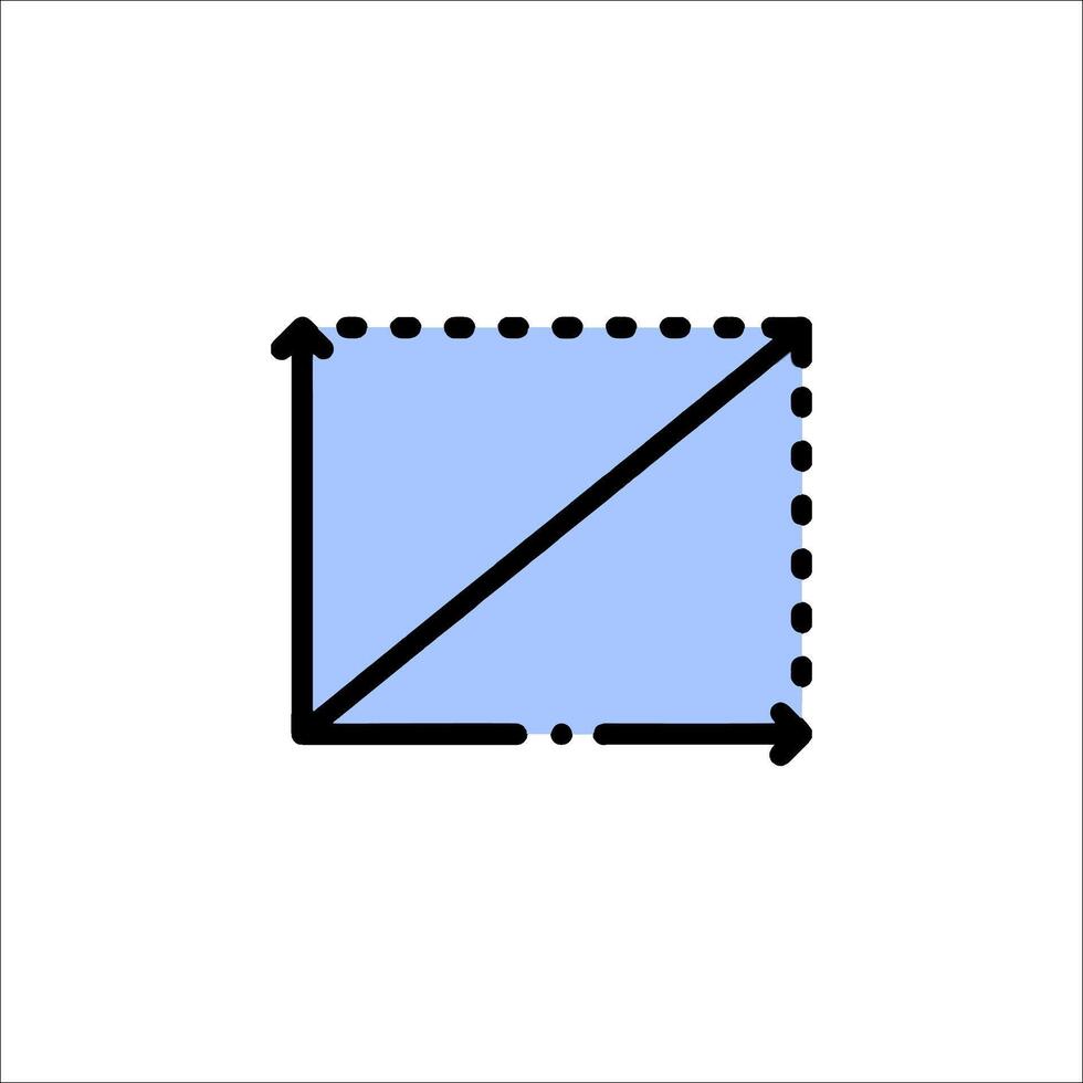 A rectangle with a line on it vector