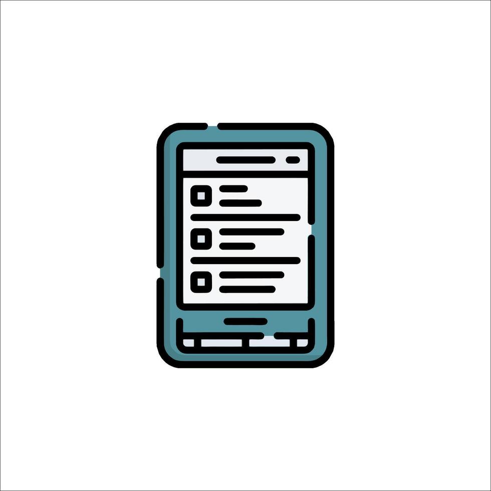 A smartphone icon with a check box on it vector