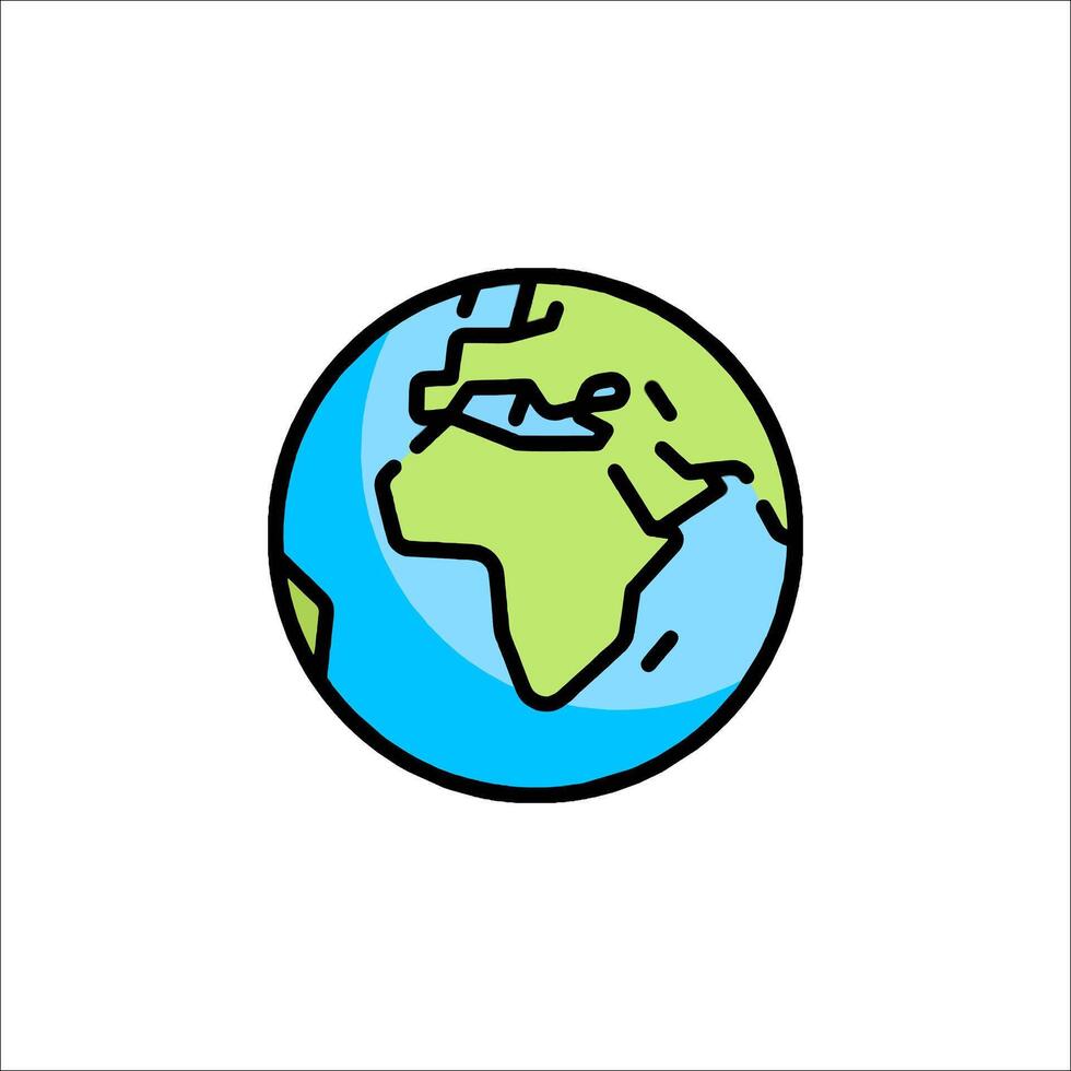 Earth globe icon illustration vector