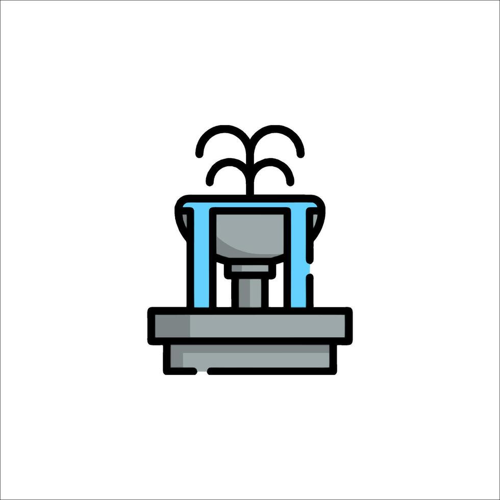 A water fountain icon in a flat style vector