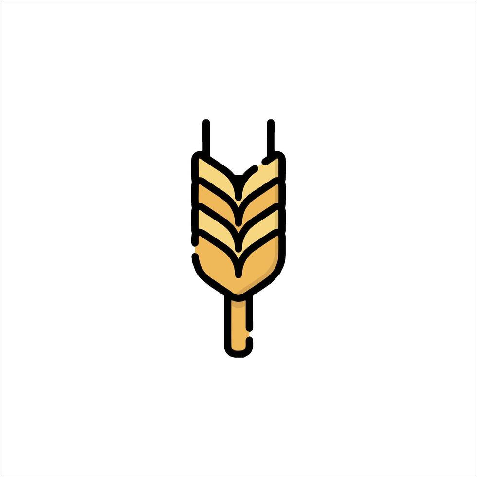 A wheat ear icon on a white background vector