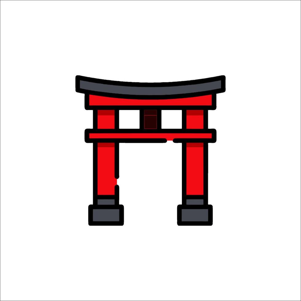 A tori tori gate icon on a white background vector