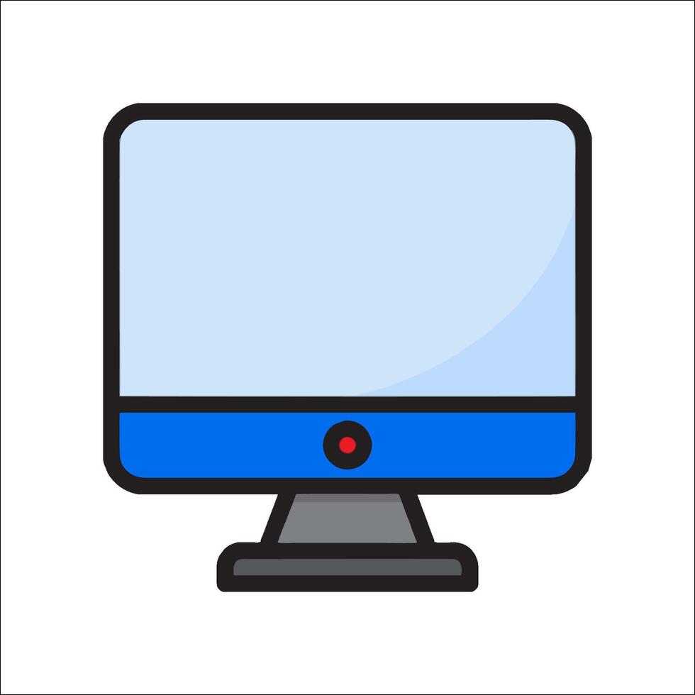 Computer monitor icon illustration vector