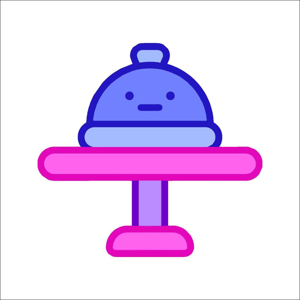 A pink and blue cake with a lid on top vector