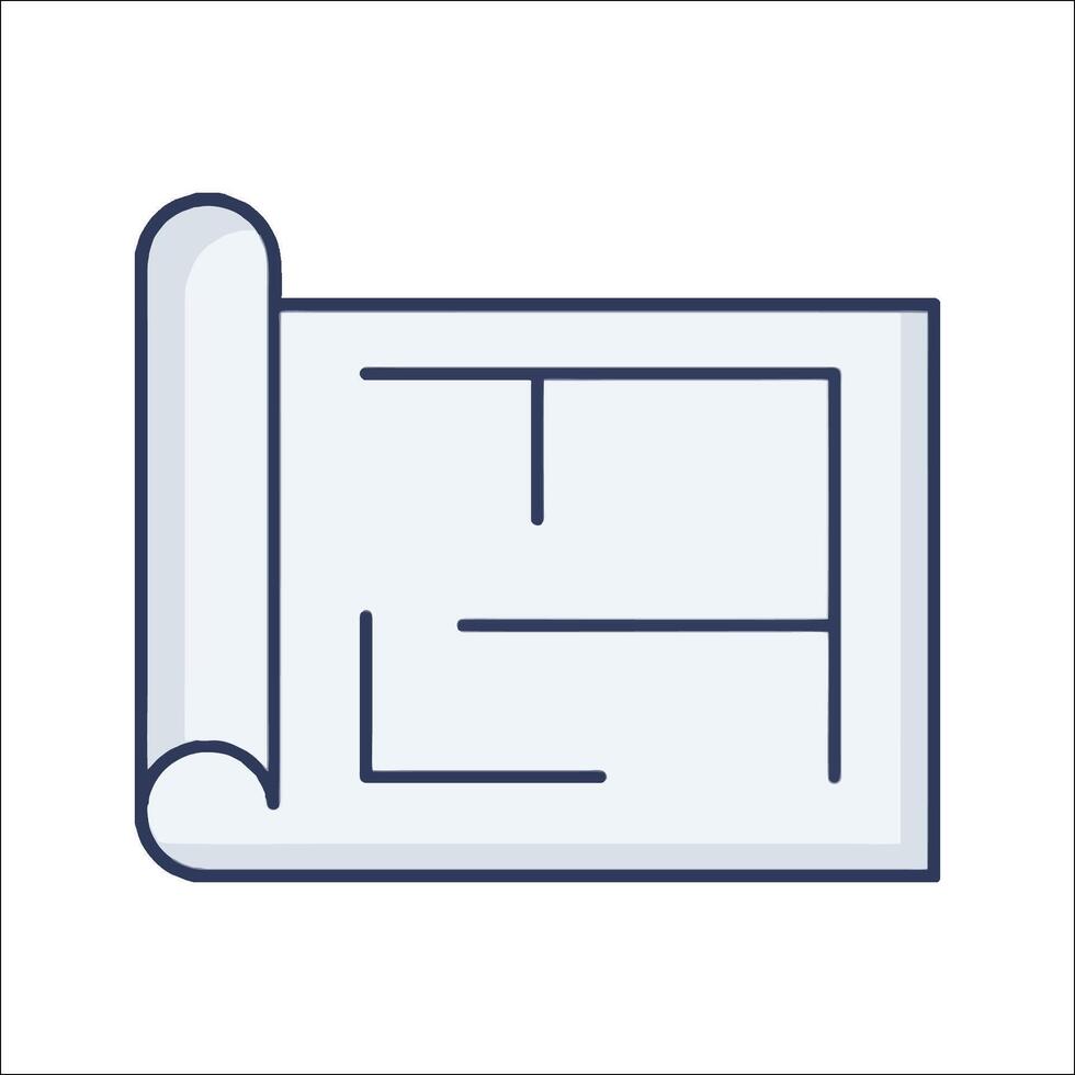 A blueprint icon on a white background vector