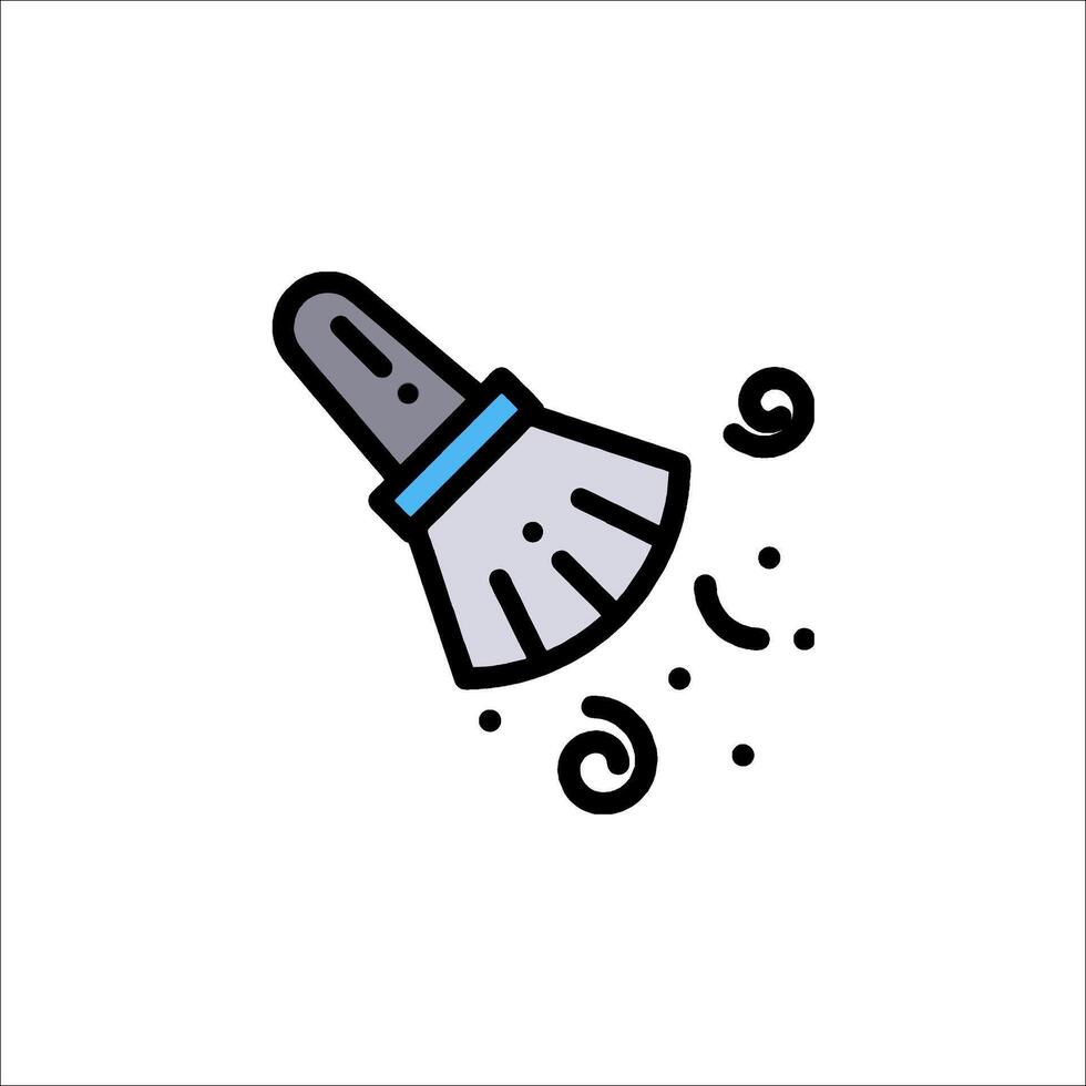 A brush with a dusting tool on it vector