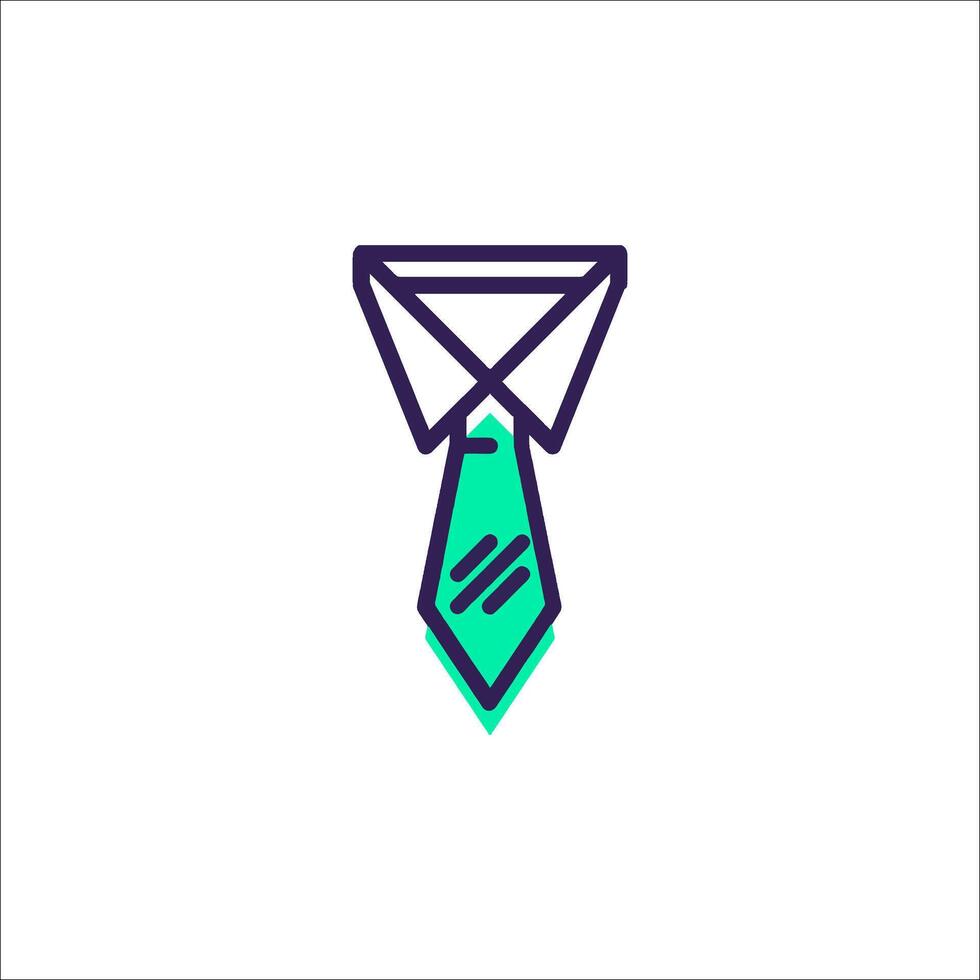 A tie with a triangle on it vector