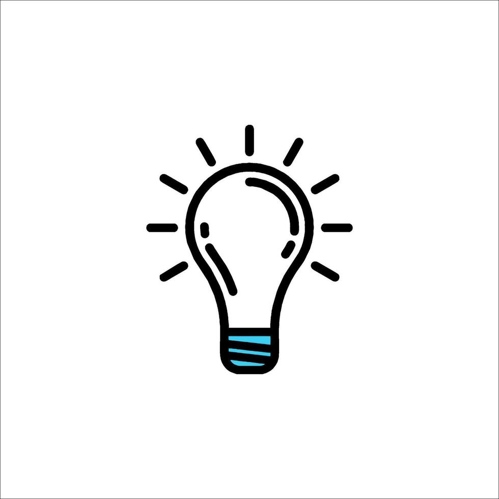 Light bulb icon illustration vector