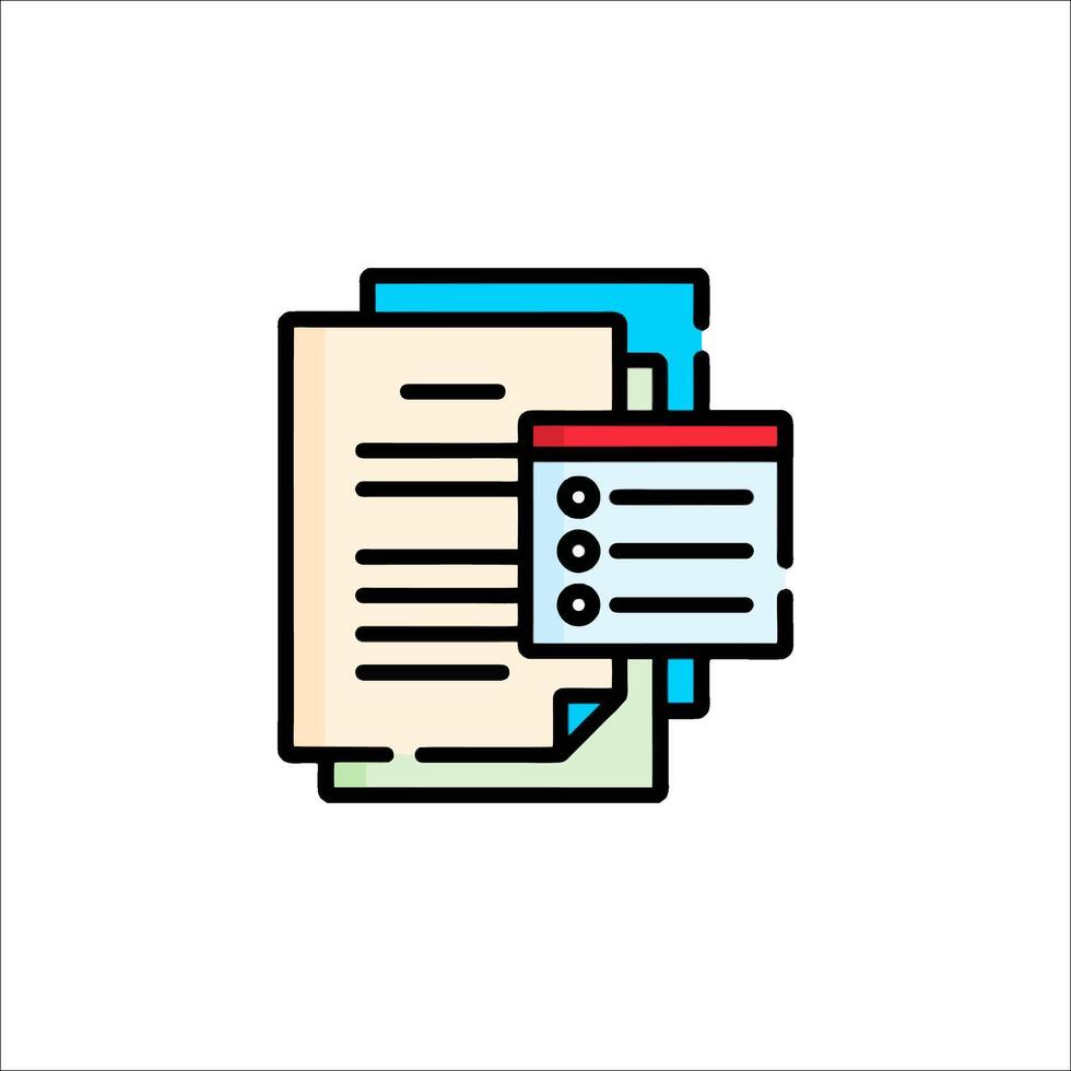 A document icon with a check box on top vector