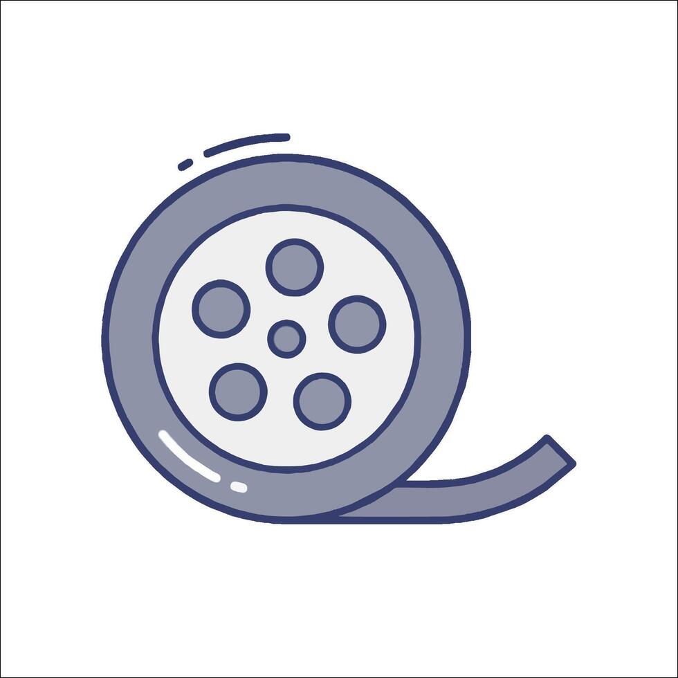 Film reel icon illustration vector