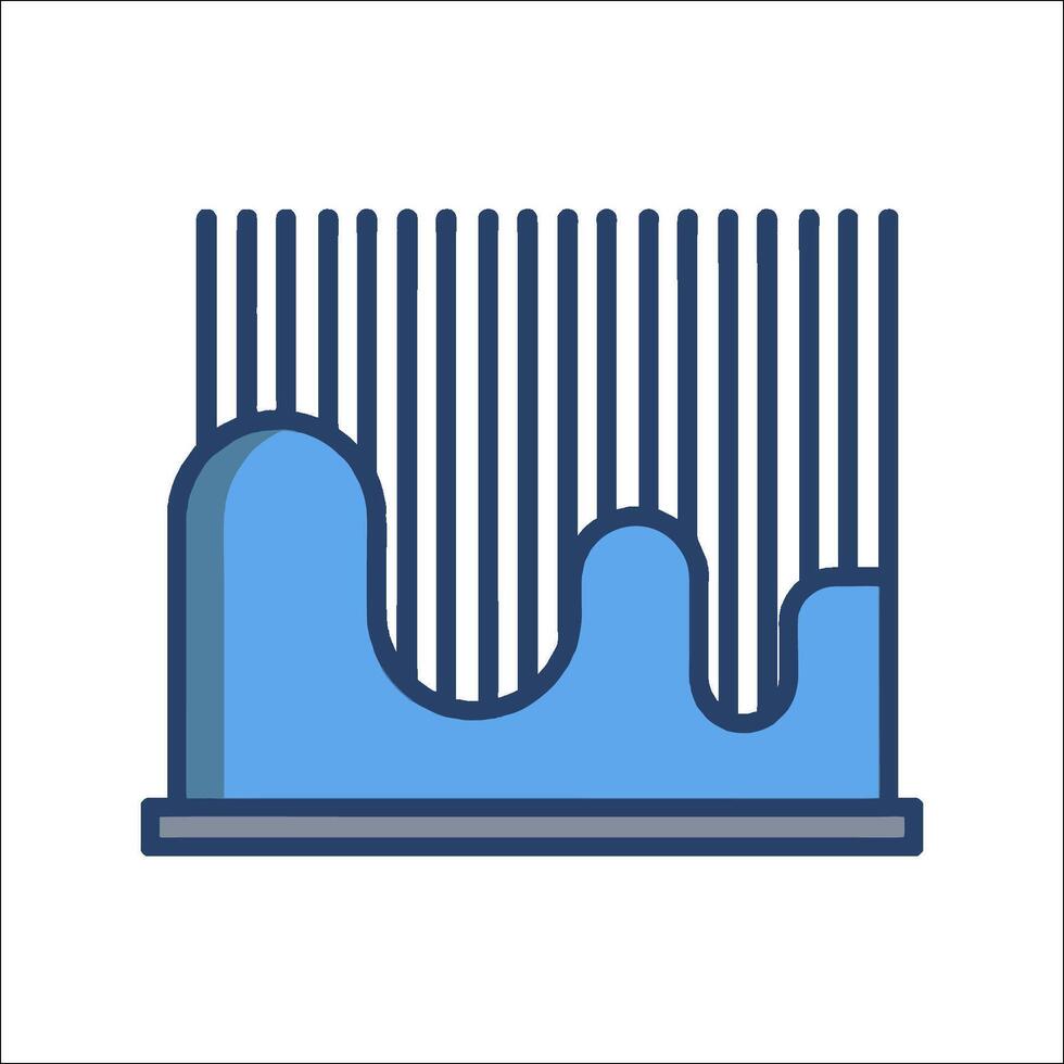 A barber's chair with a barber's comb and a pair of scissors vector