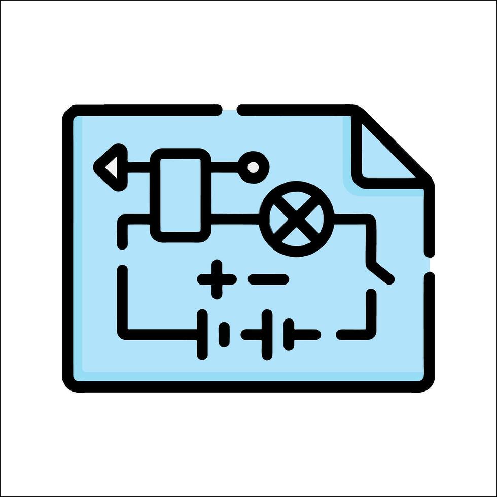 A blue icon of a circuit board with a circuit board and a circuit board vector
