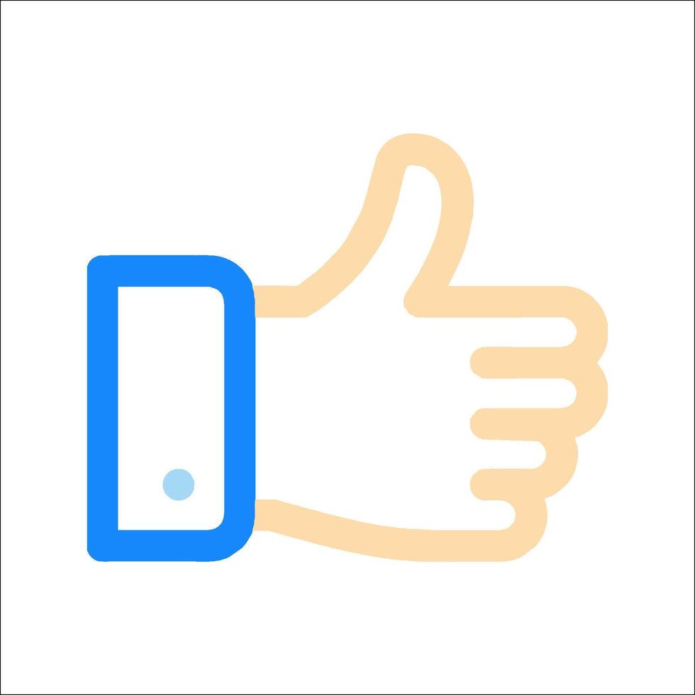 A thumbs up icon on a white background vector