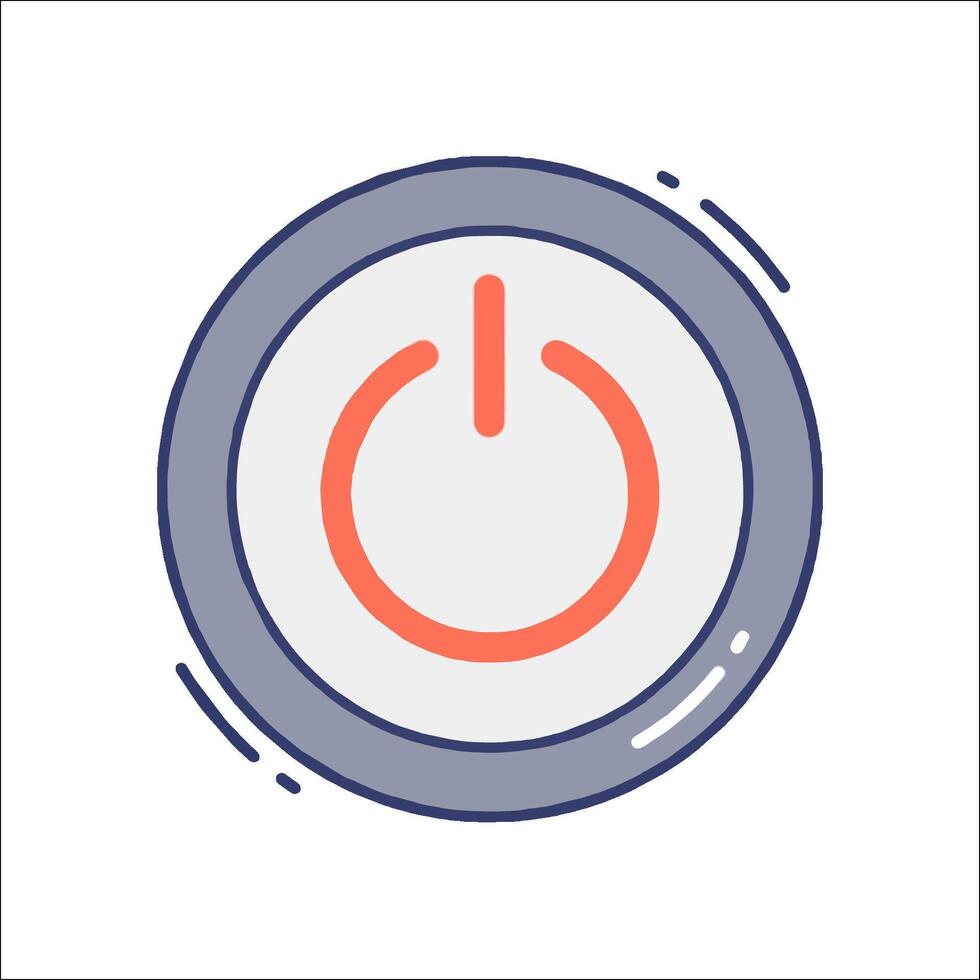 Power button icon illustration vector