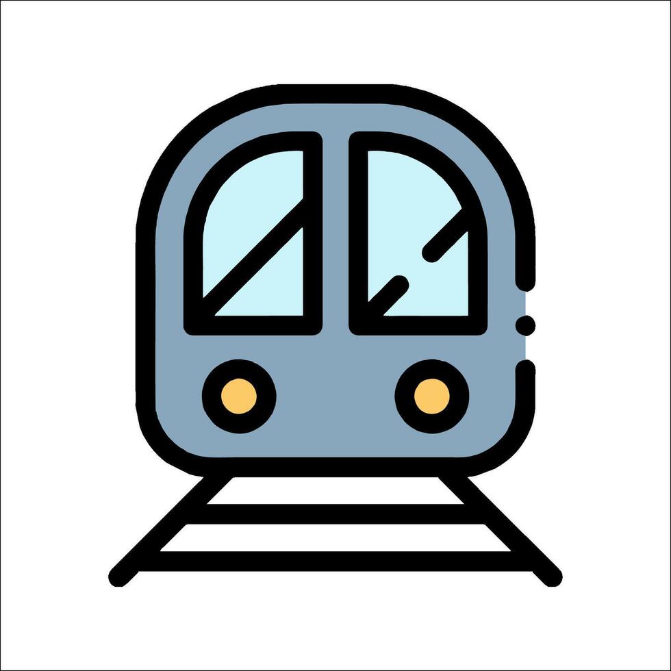 A train icon on a white background vector