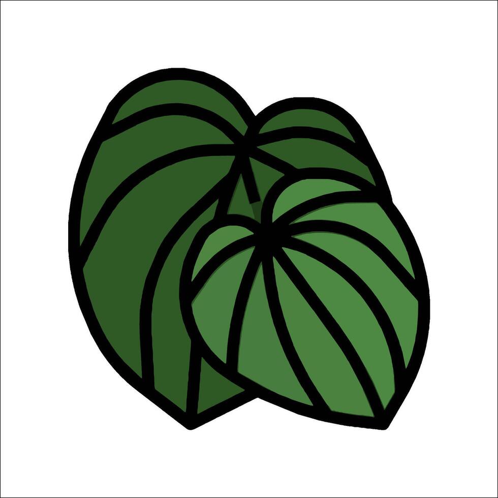 A green leaf icon on a white background vector
