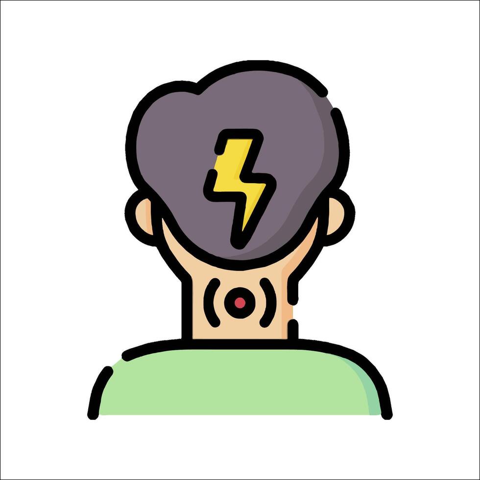 A man with a lightning bolt on his head vector
