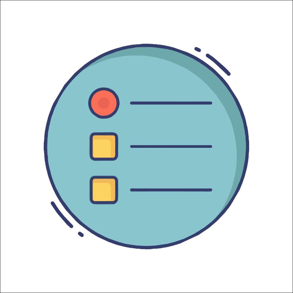 A checklist icon with a check mark vector